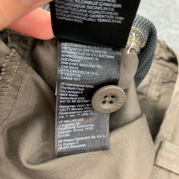 The North Face Khaki Shorts Mens XL Brown Cotton Flat Front Outdoor 3 Pockets - Picture 11 of 14